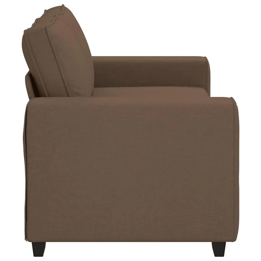 Canapé 2 places marron 180x77x82 cm en tissu - 5