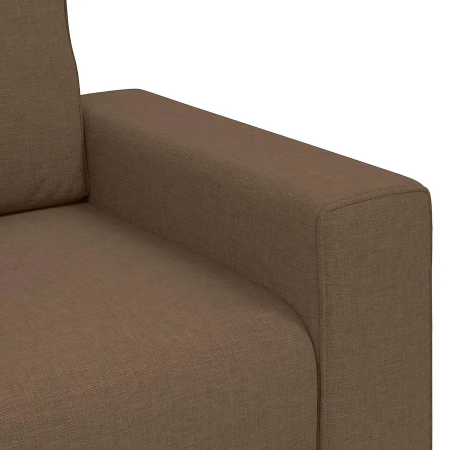 Canapé 2 places marron 180x77x82 cm en tissu - 7