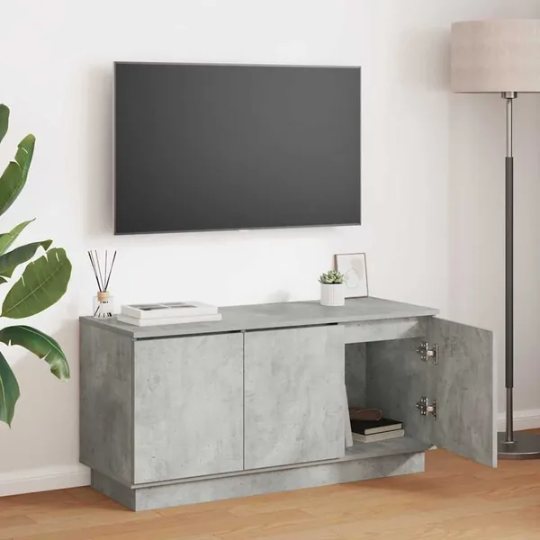 Meuble TV Gris béton 100 x 38 x 49 cm Bois d'ingénierie