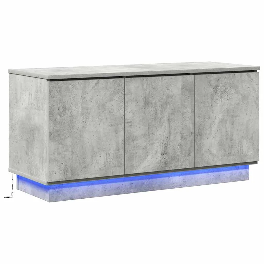 Meuble TV Gris béton 100 x 38 x 49 cm Bois d'ingénierie - 2