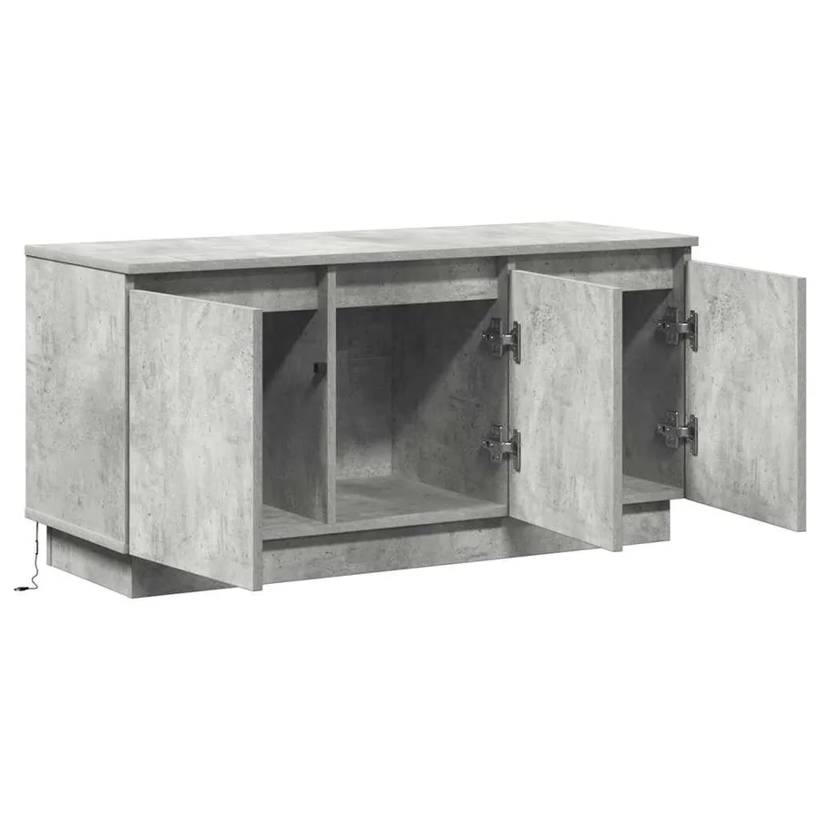 Meuble TV Gris béton 100 x 38 x 49 cm Bois d'ingénierie - 6
