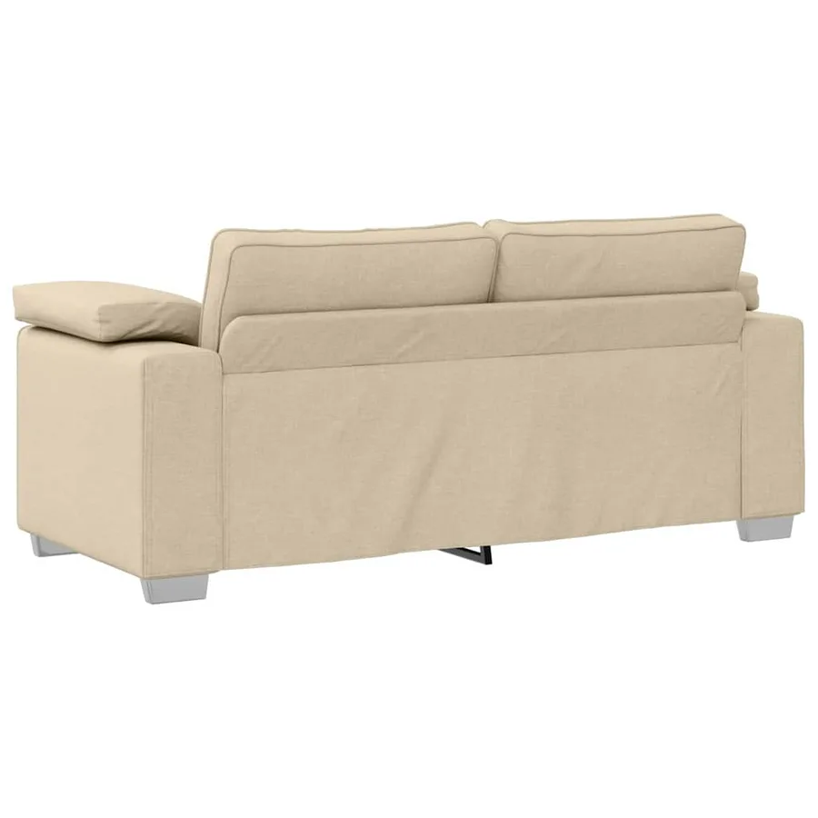 Canapé deux places Crème 180 cm tissu - 4