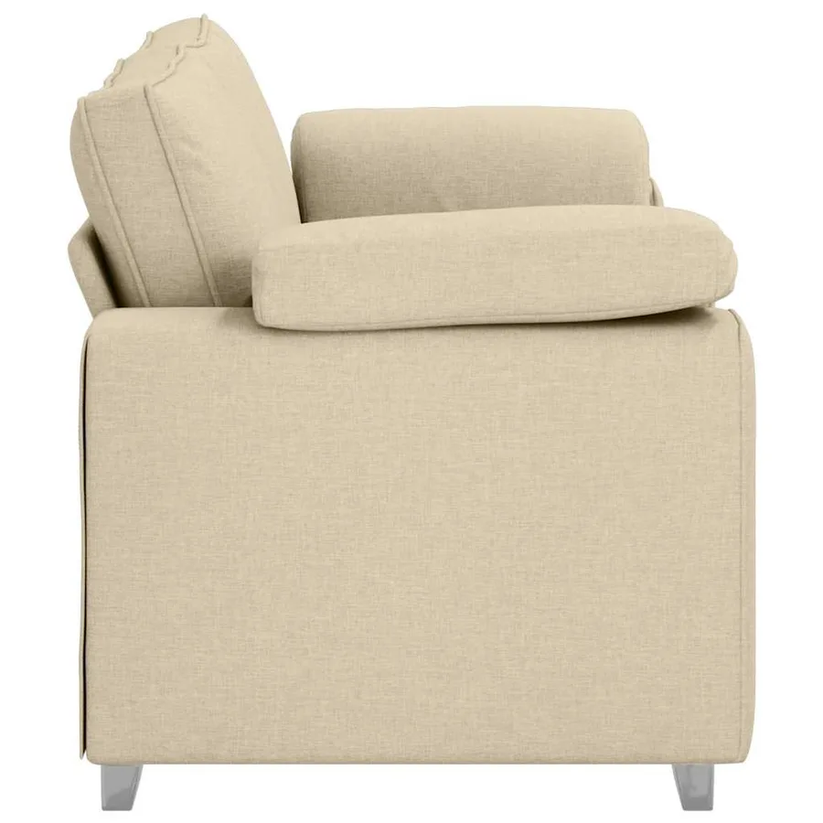 Canapé deux places Crème 180 cm tissu - 6