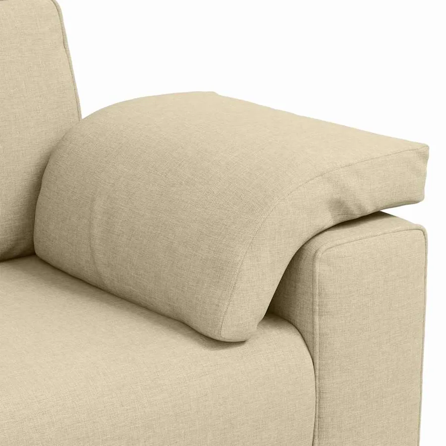 Canapé deux places Crème 180 cm tissu - 7
