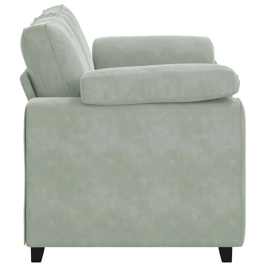 Canapé causeuse gris clair 160x77x82 cm velours - 5