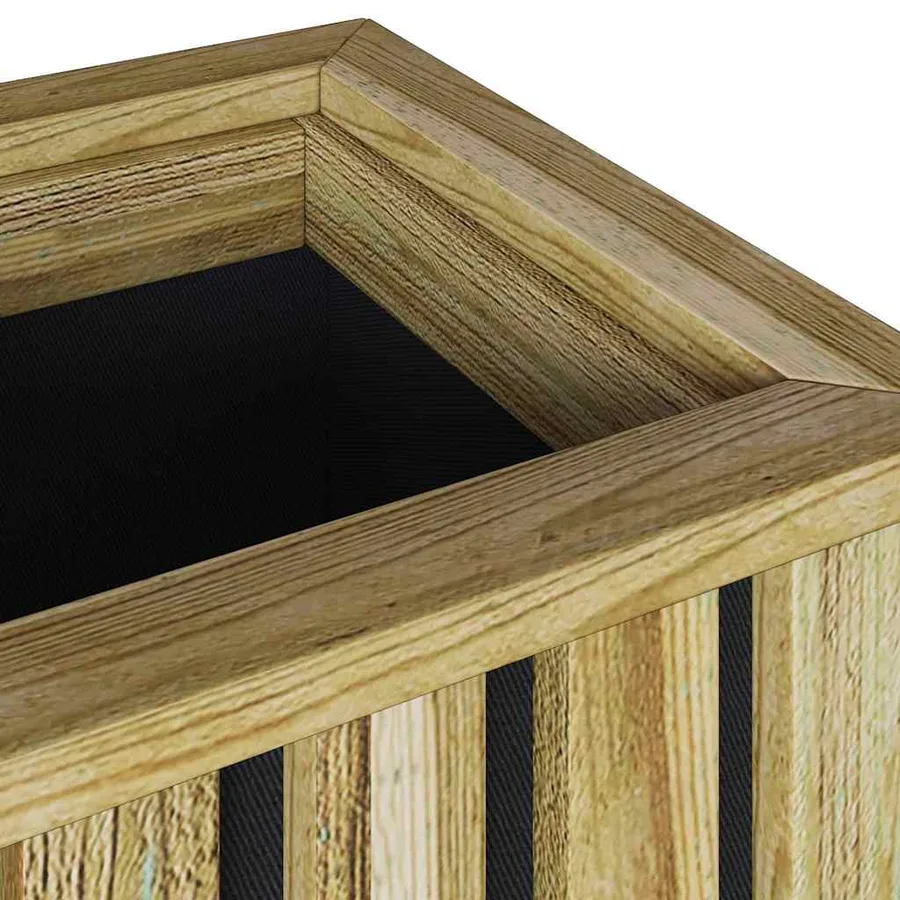 Caisses de plantation Marron 33 x 33 x 65 cm Pinède imprégnée - 8