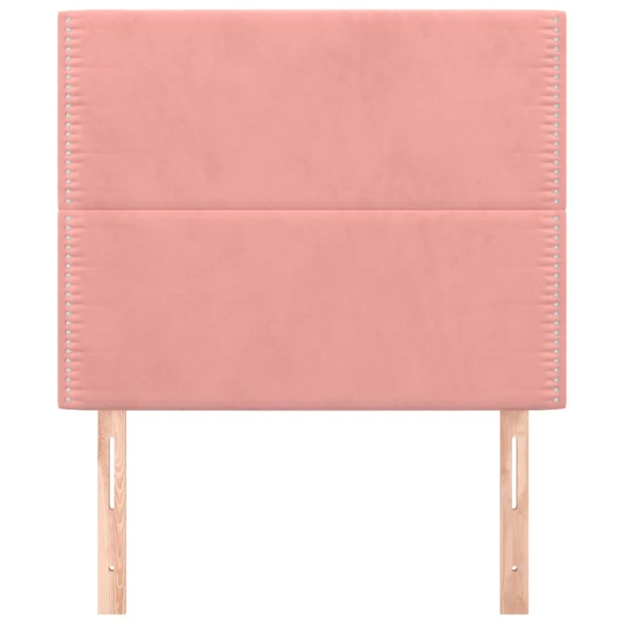 Tête de lit Rose 100x5x118/128 cm Velours - 3