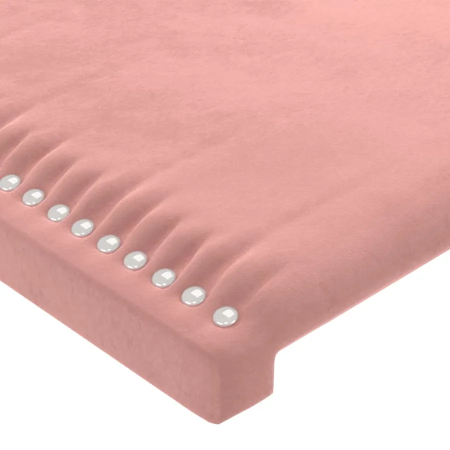 Tête de lit Rose 100x5x118/128 cm Velours - 4
