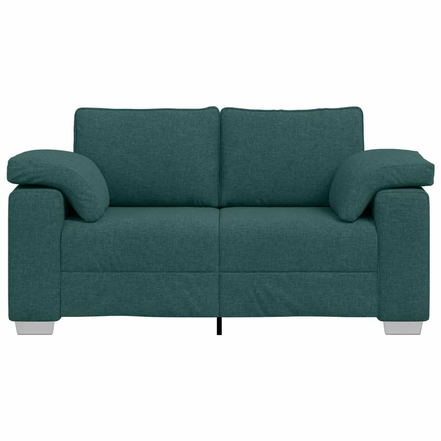 Canapé deux places Vert foncé 160 cm tissu - 4