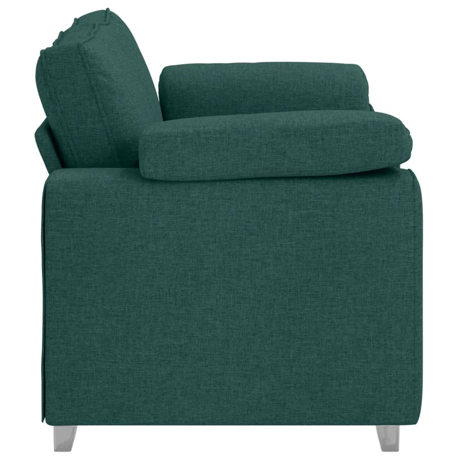 Canapé deux places Vert foncé 160 cm tissu - 5