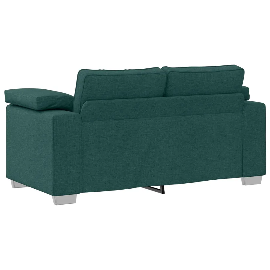 Canapé deux places Vert foncé 160 cm tissu - 6