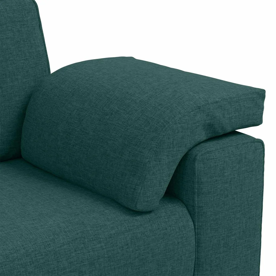 Canapé deux places Vert foncé 160 cm tissu - 7