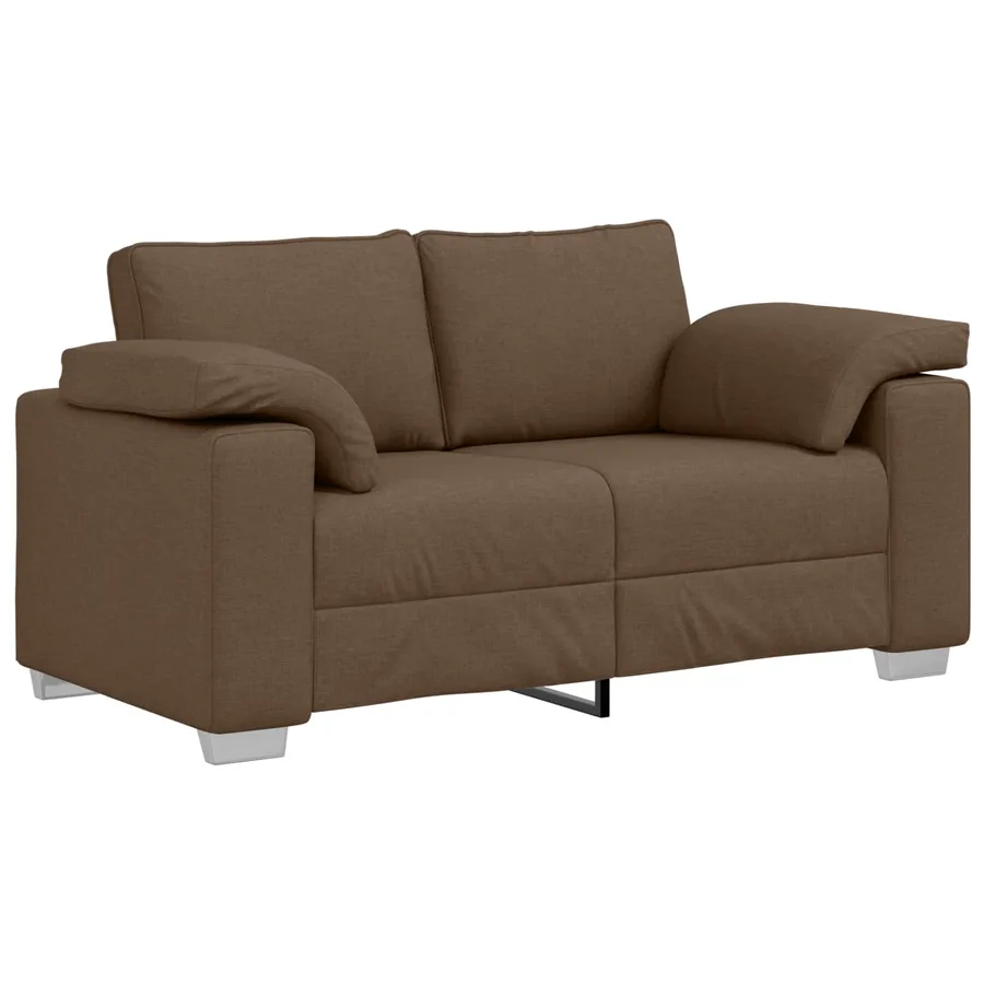 Canapé 2 pcs Marron 219 x 80 x 82 cm tissu - 4