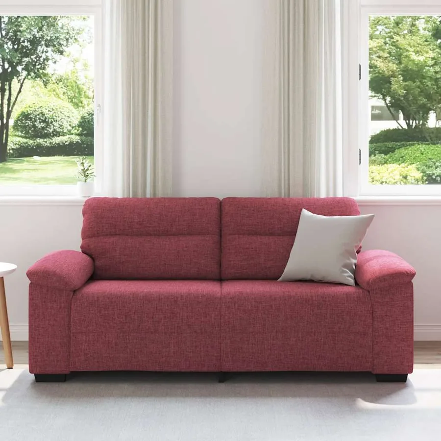 Canapé 2 places rouge vin 180x81x84 cm en tissu - 3