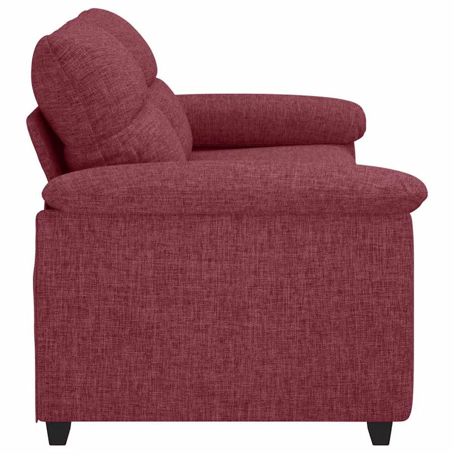 Canapé 2 places rouge vin 180x81x84 cm en tissu - 5