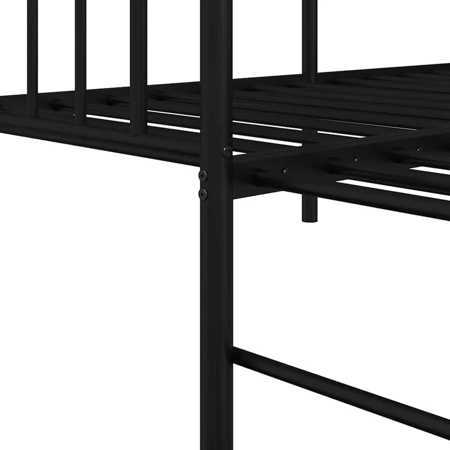 Cadre de lit de jour Noir 75 x 190 cm Acier - 9