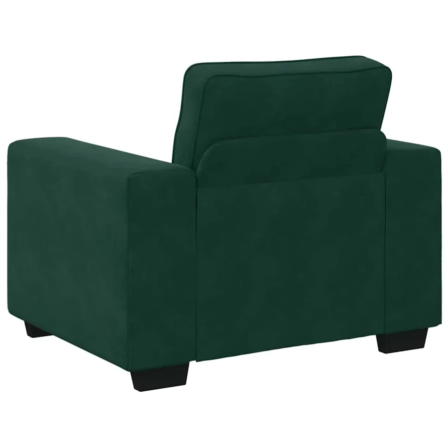 Ensemble de canapés 3 pcs avec coussins Vert foncé Velours - 7