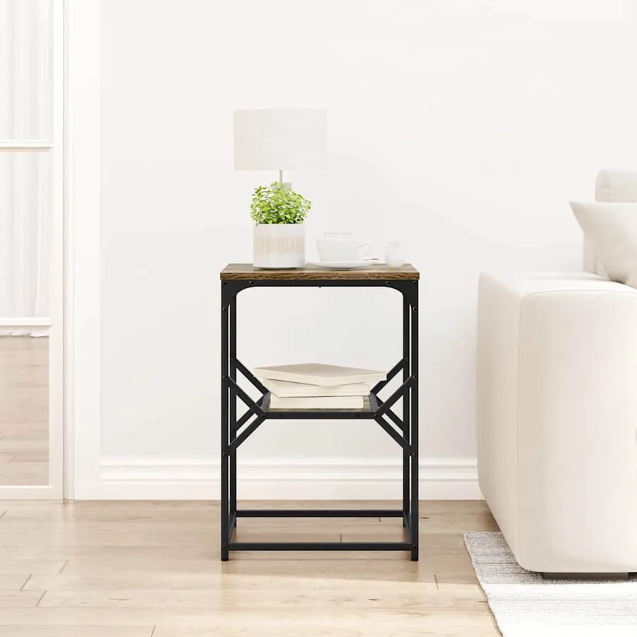 Table d'appoint Chêne fumé 41 x 40 x 60 cm - 4