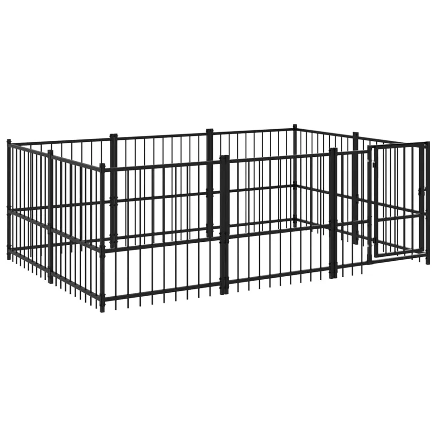 Chenil d'extérieur pour chiens Acier 5,63 m² - 2