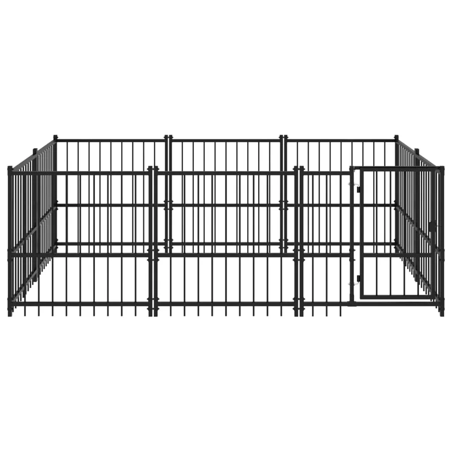 Chenil d'extérieur pour chiens Acier 5,63 m² - 3