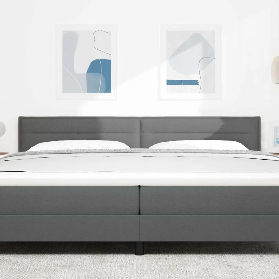 Tête de lit Gris foncé 200 cm tissu - 3