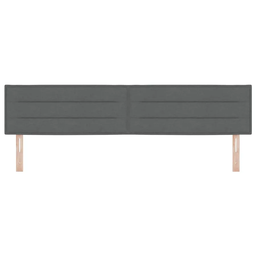 Tête de lit Gris foncé 200 cm tissu - 4