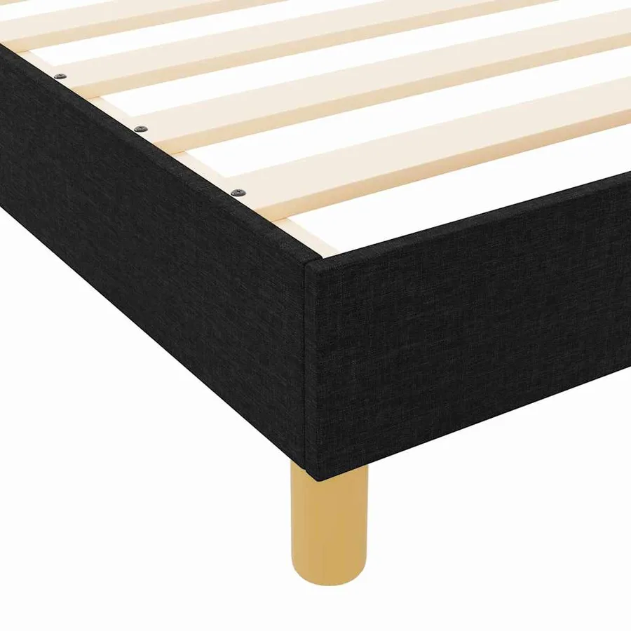 Cadre de lit avec tête de lit Noir 80 x 200 cm tissu - 11