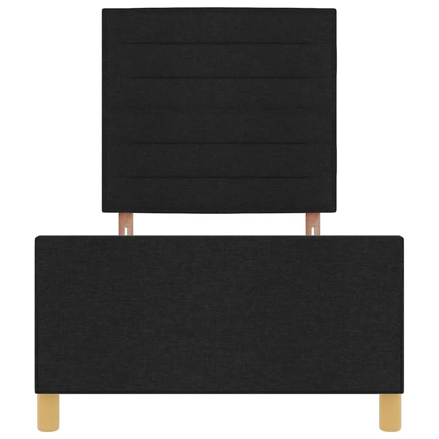 Cadre de lit avec tête de lit Noir 80 x 200 cm tissu - 7