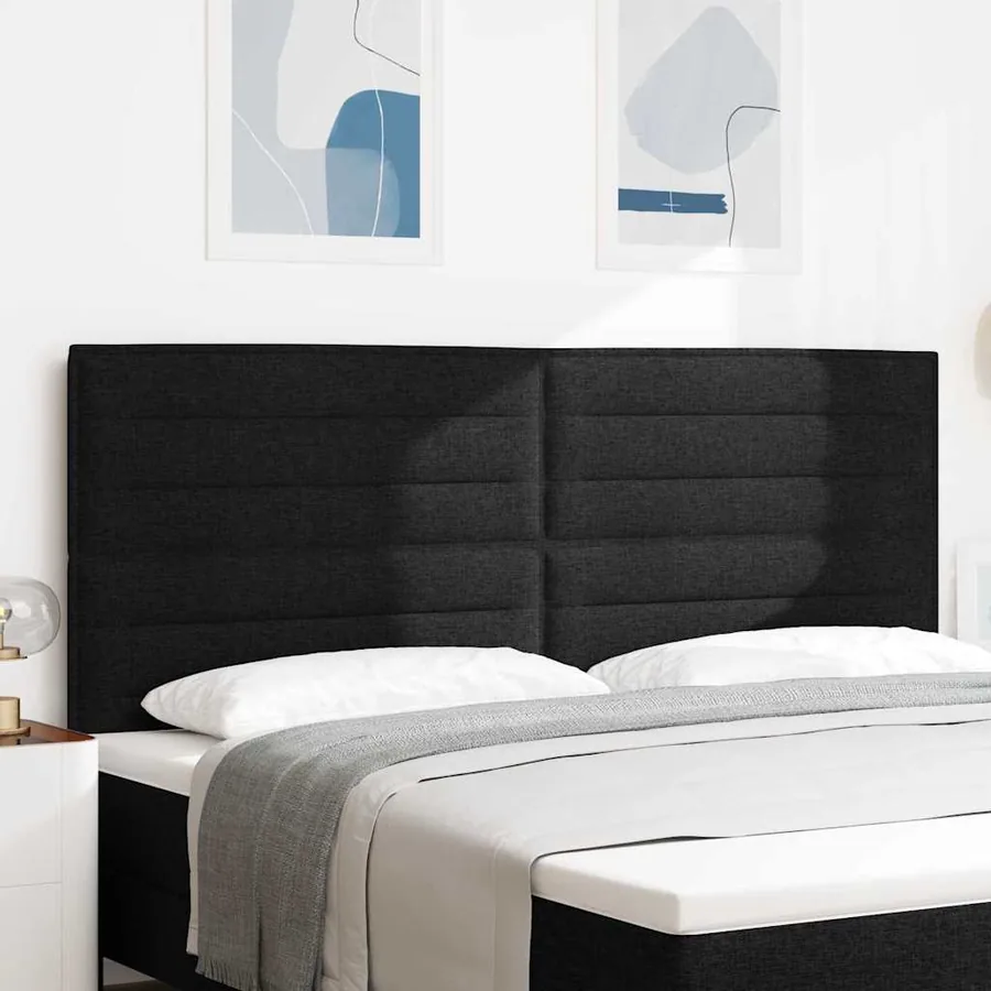 Tête de lit Noir 200 cm tissu