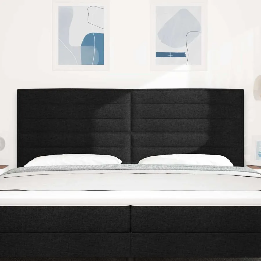 Tête de lit Noir 200 cm tissu - 3