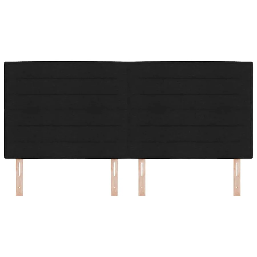 Tête de lit Noir 200 cm tissu - 4