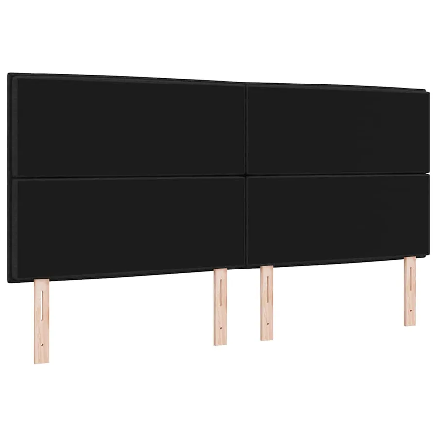 Tête de lit Noir 200 cm tissu - 6