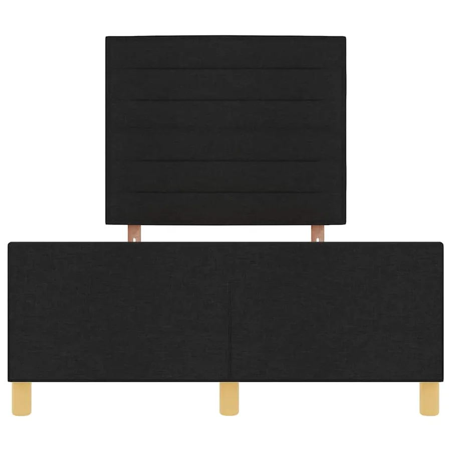 Cadre de lit avec tête de lit Noir 120 x 200 cm tissu - 7