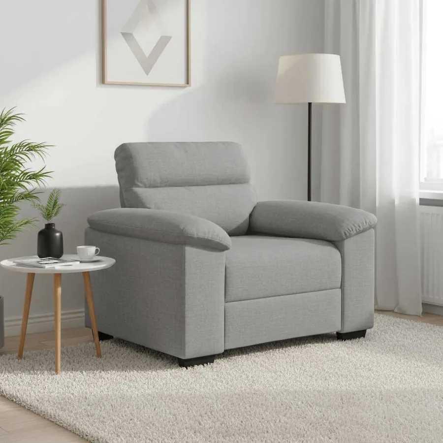 Canapé/Fauteuil Gris Nuage 100x81x84 cm tissu