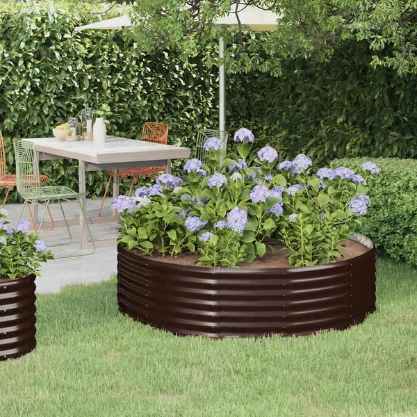 Lit surélevé de jardin Acier galvanisé marron