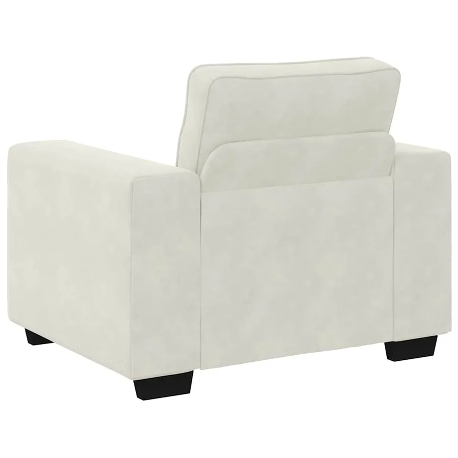 Canapé/Fauteuil crème 100x77x82 cm velours - 6