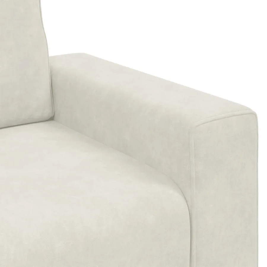 Canapé/Fauteuil crème 100x77x82 cm velours - 7