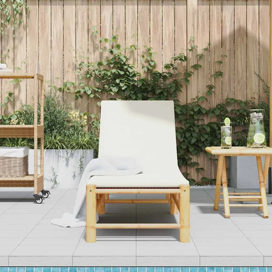 Transat avec coussins 55 x 199 x 30 cm en bambou - 3