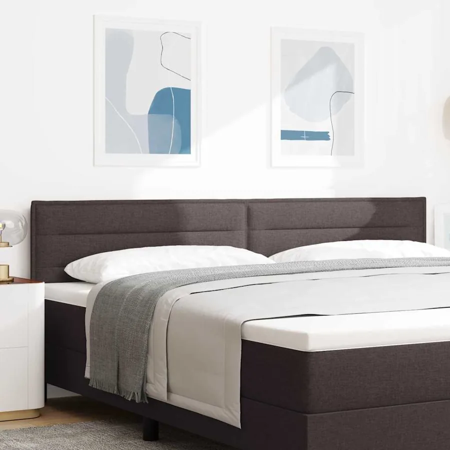 Tête de lit Marron foncé 200 cm tissu