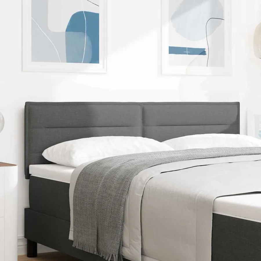 Tête de lit Gris foncé 160 cm tissu