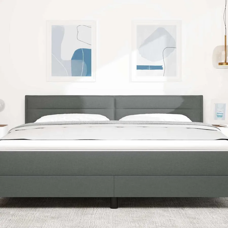 Tête de lit Gris foncé 180 cm tissu - 3