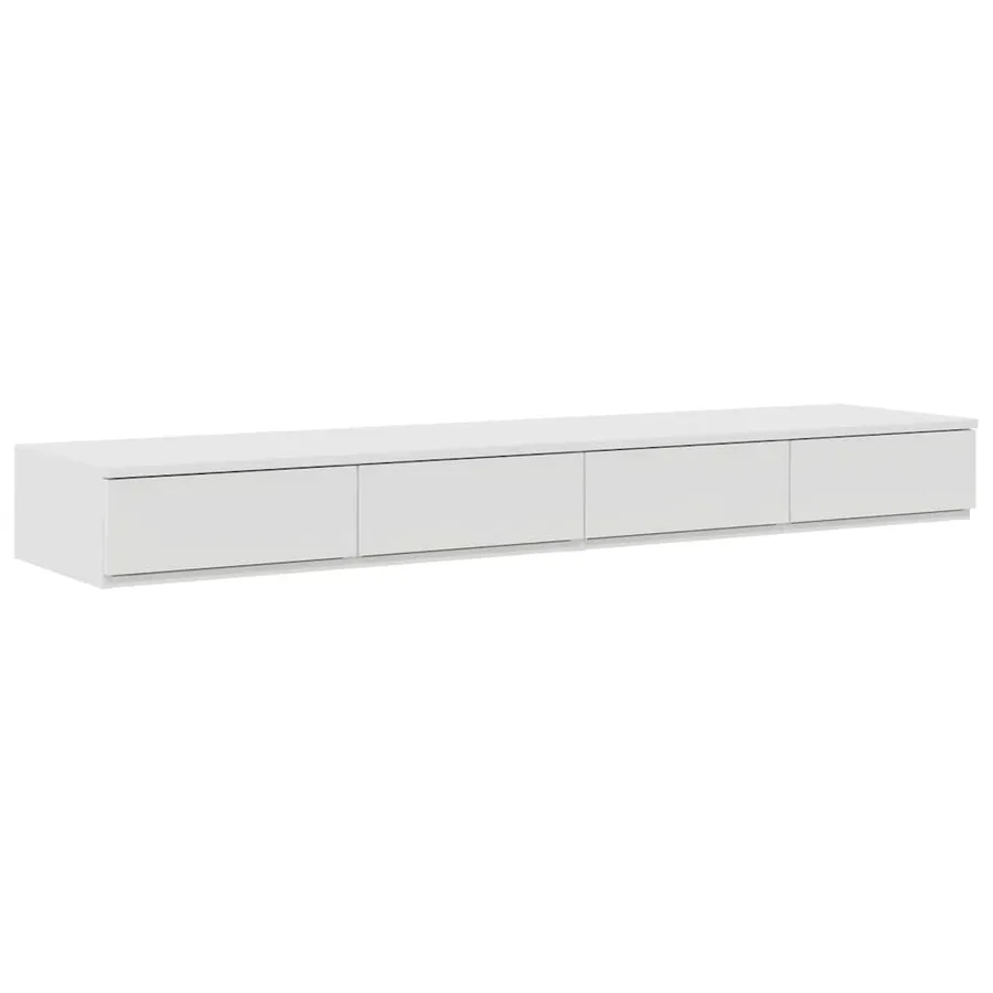 Cadre de lit avec rangement Blanc 150 cm Bois d'ingénierie - 5