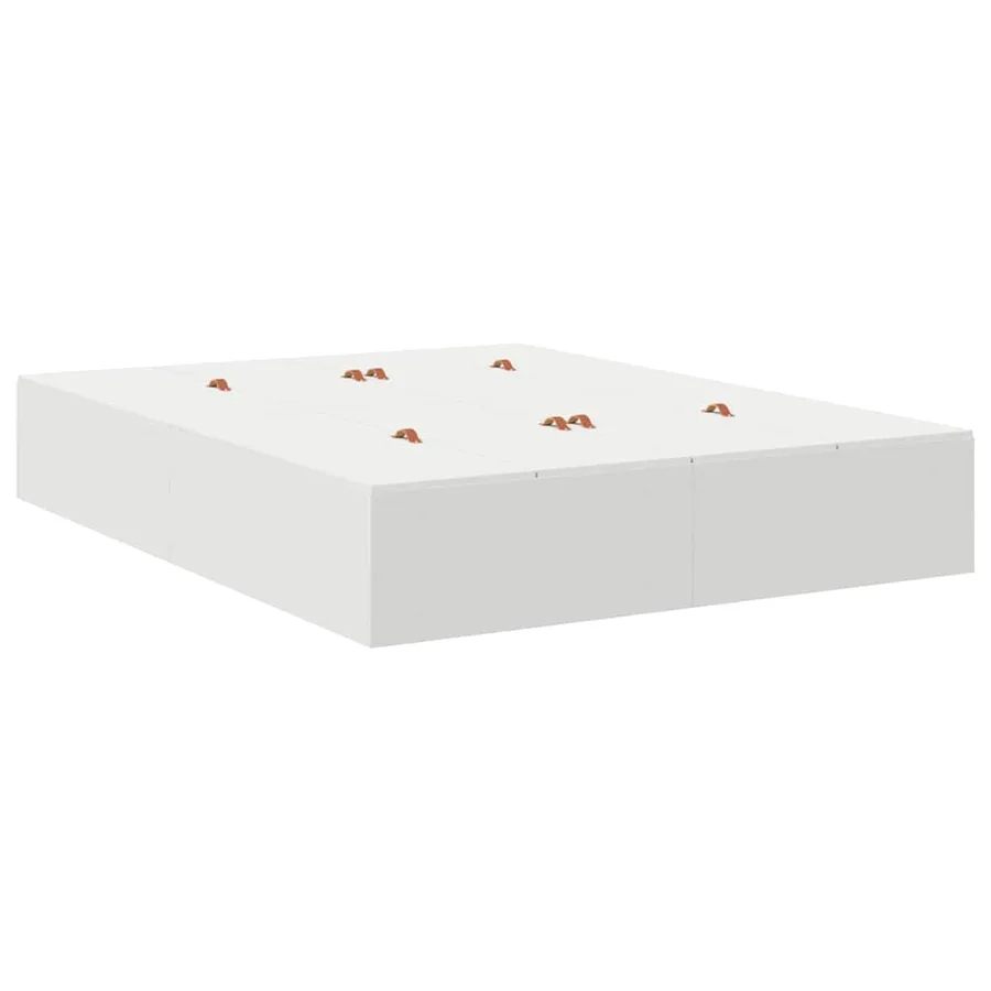 Cadre de lit avec rangement Blanc 150 cm Bois d'ingénierie - 6