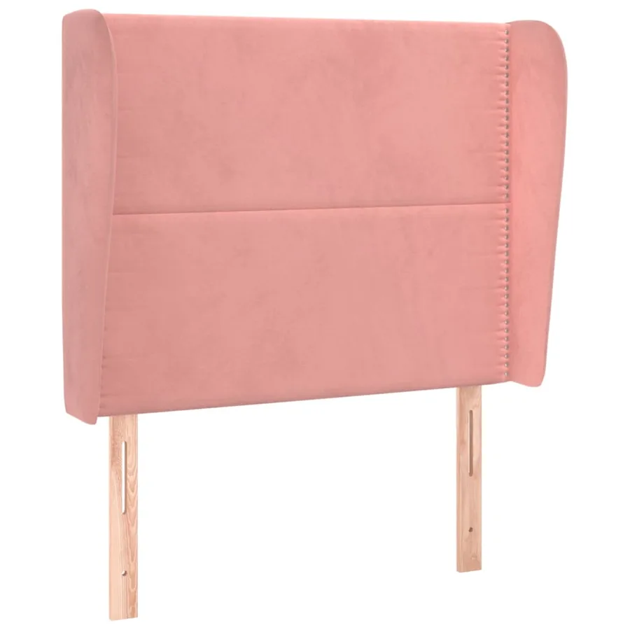 Tête de lit avec oreilles Rose 103x23x118/128 cm Velours - 2