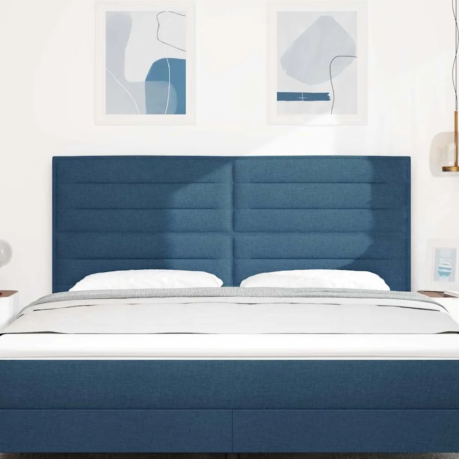 Tête de lit LED avec bandes LED Bleu 180 cm tissu - 3