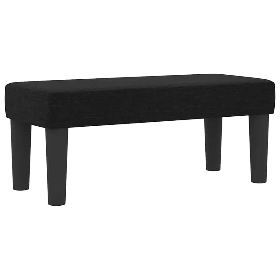 Lit à ressorts avec coussin Noir 90 x 200 cm tissu - 7