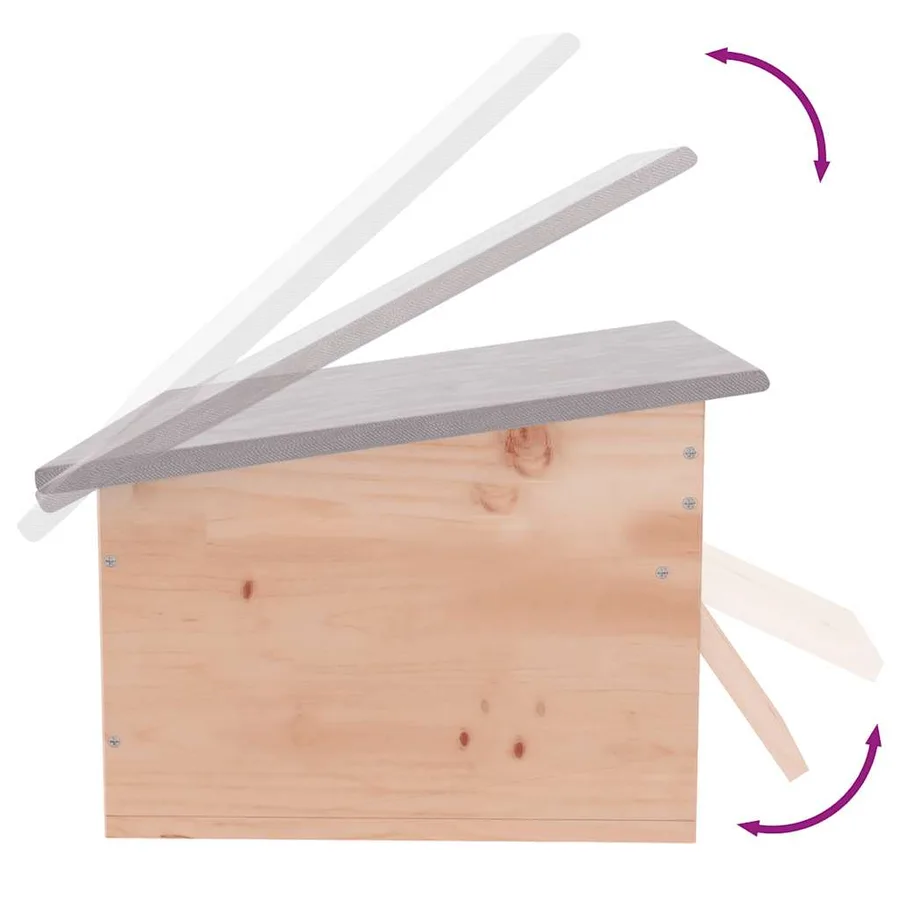 Cabane pour hérisson 45 x 33 x2 2 cm Bois - 7
