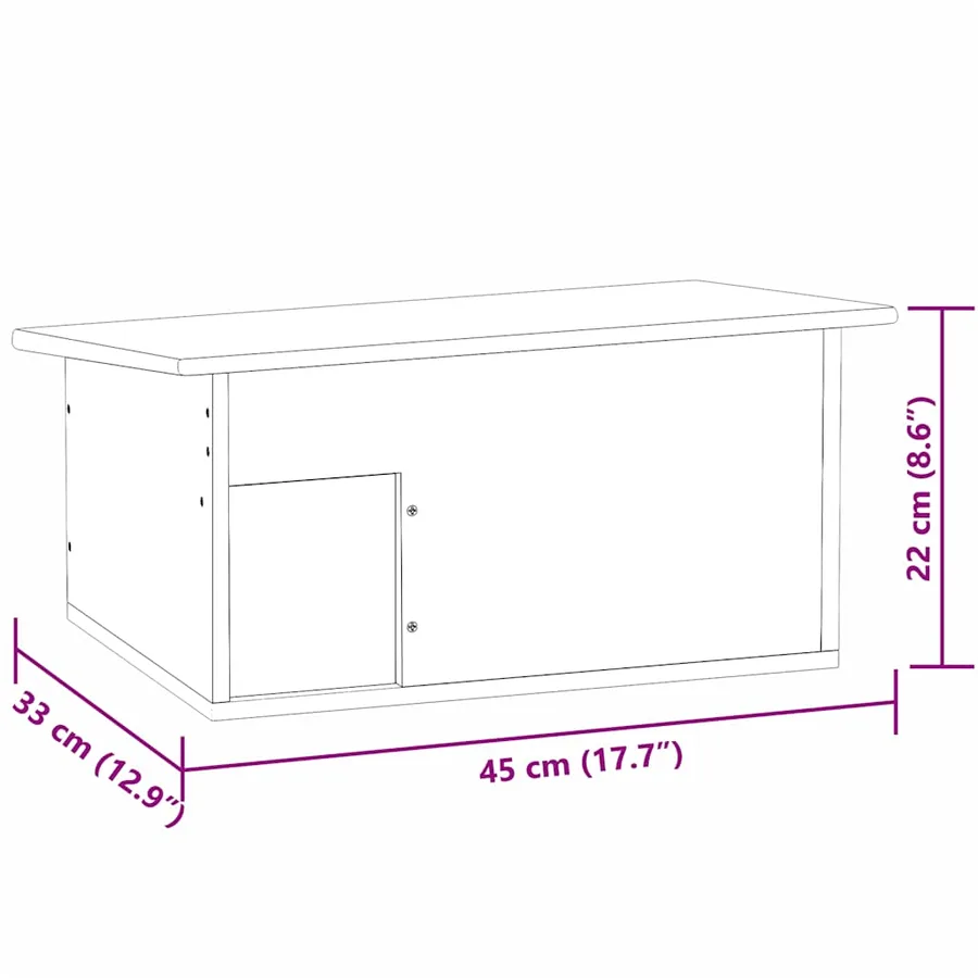 Cabane pour hérisson 45 x 33 x2 2 cm Bois - 9
