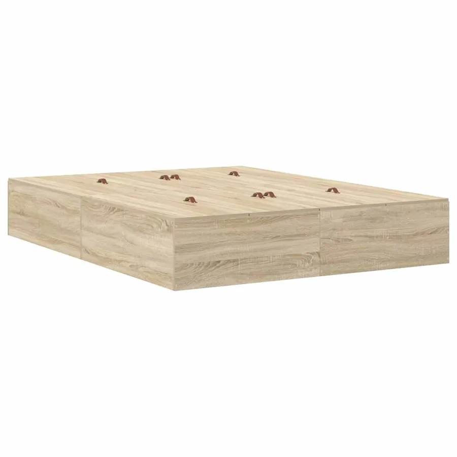 Cadre de lit avec rangement avec tiroir Chêne Sonoma 150 cm - 2