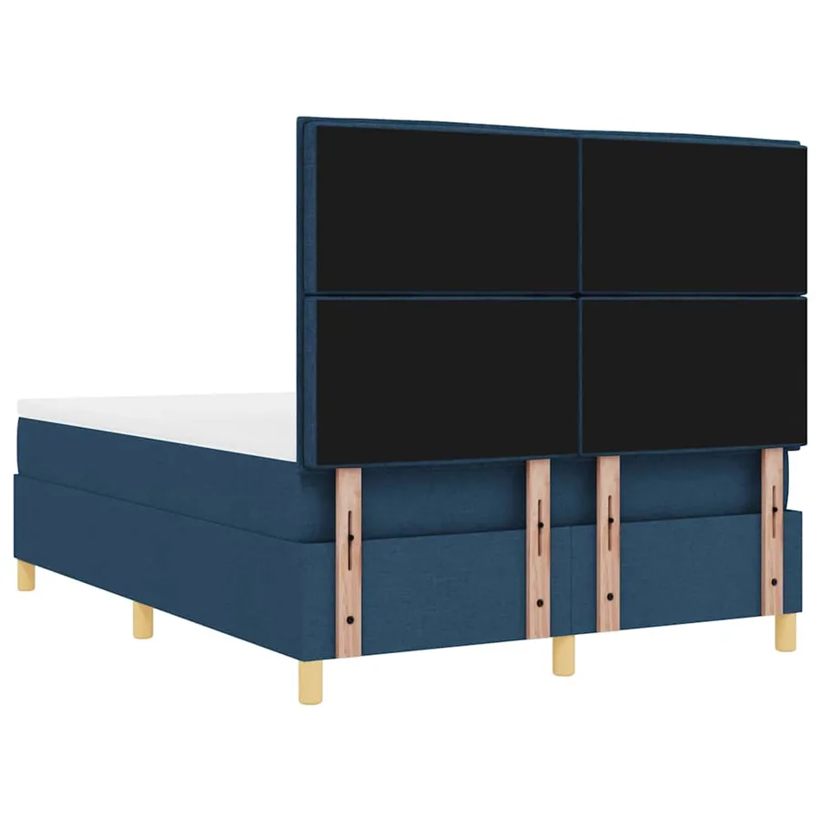 Lit à ressort LED avec matelas Bleu 140 x 190 cm tissu - 10